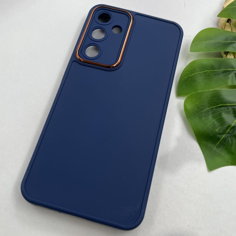 قاب گوشی Galaxy A35 سامسونگ سیلیکونی Copper لنز متال طرح ساده سرمه ای محافظ لنز دار کد 51521 - Image 2