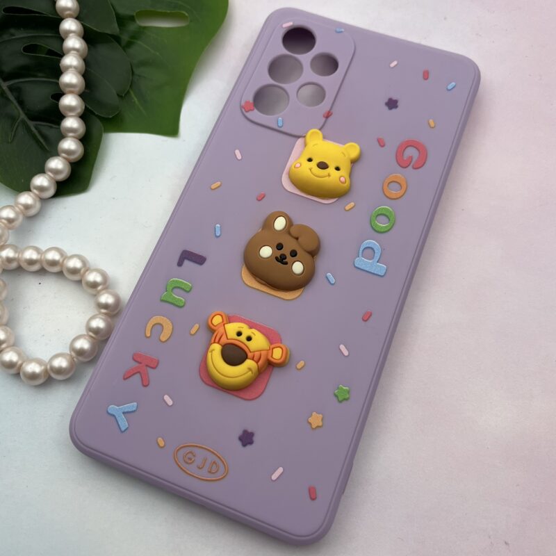 قاب گوشی Galaxy A73 سامسونگ سیلیکونی TPU عروسکی برجسته Good Luck محافظ لنز دار یاسی کد 53002 - Image 2