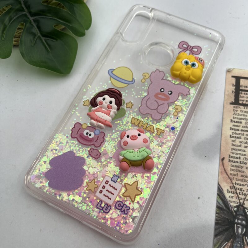 قاب گوشی Galaxy A10S سامسونگ آکواریومی شفاف اکلیلی عروسکی برجسته باب اسفنجی کد 57655 - Image 2