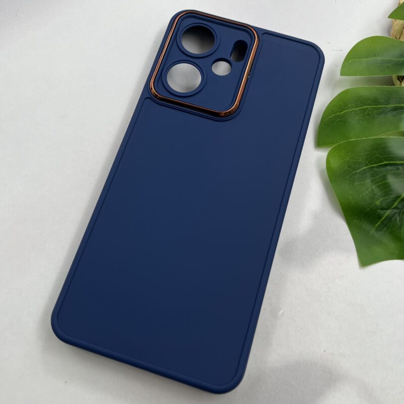 قاب گوشی Redmi 13C / Poco C65 شیائومی سیلیکونی Copper لنز متال طرح ساده سرمه ای محافظ لنز دار کد 59302 - Image 2