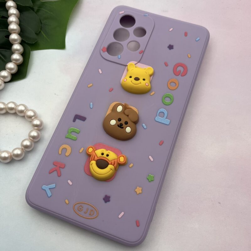 قاب گوشی Galaxy A53 سامسونگ سیلیکونی TPU عروسکی برجسته Good Luck محافظ لنز دار یاسی کد 64067 - Image 2