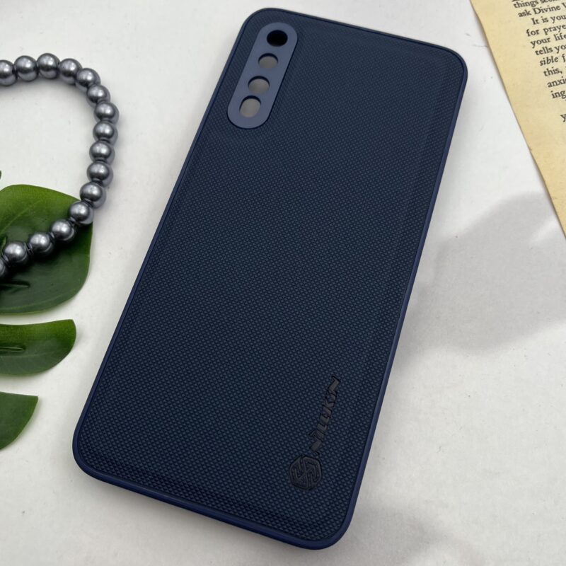 قاب گوشی Galaxy A30S / Galaxy A50S / Galaxy A50 سامسونگ نیلکین NILLKIN سوزنی چرمی محافظ لنز دار سرمه ای کد 65655 - Image 2
