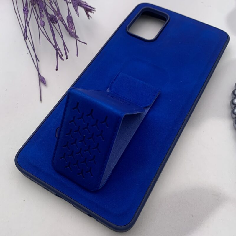 قاب گوشی Galaxy A51 سامسونگ چرمی دوخت دار کلاسیک اورجینال NILLKIN استند شو آبی کد 68602 - Image 2