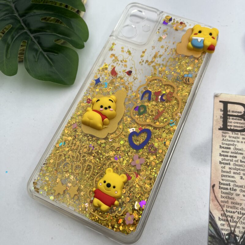 قاب گوشی Galaxy A05 سامسونگ آکواریومی شفاف اکلیلی عروسکی برجسته پو محافظ لنز دار کد 72376 - Image 2