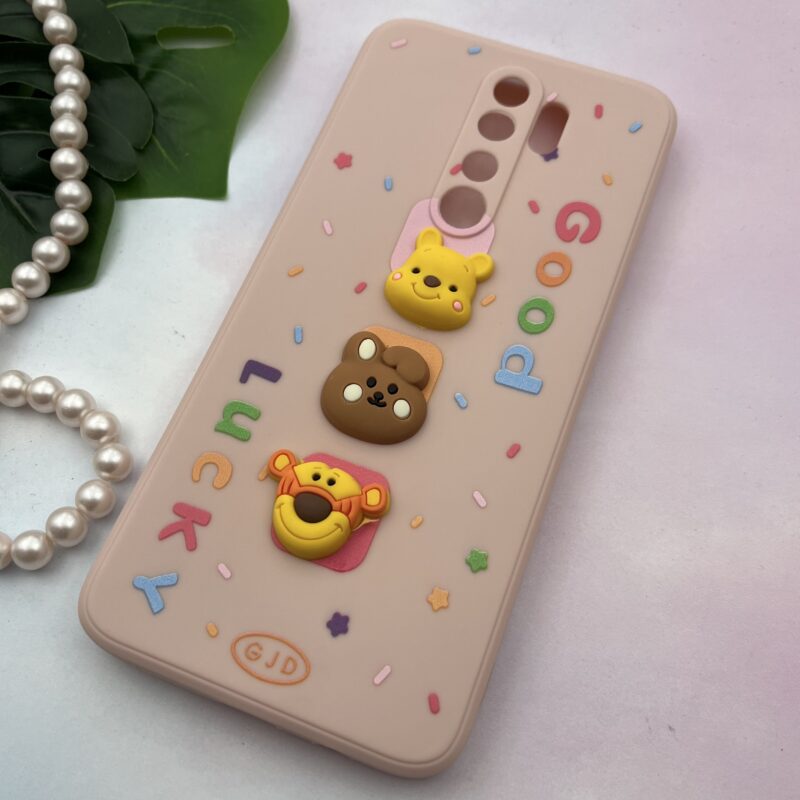 قاب گوشی Redmi Note 8 Pro شیائومی سیلیکونی TPU عروسکی برجسته Good Luck محافظ لنز دار گلبهی کد 73145 - Image 2