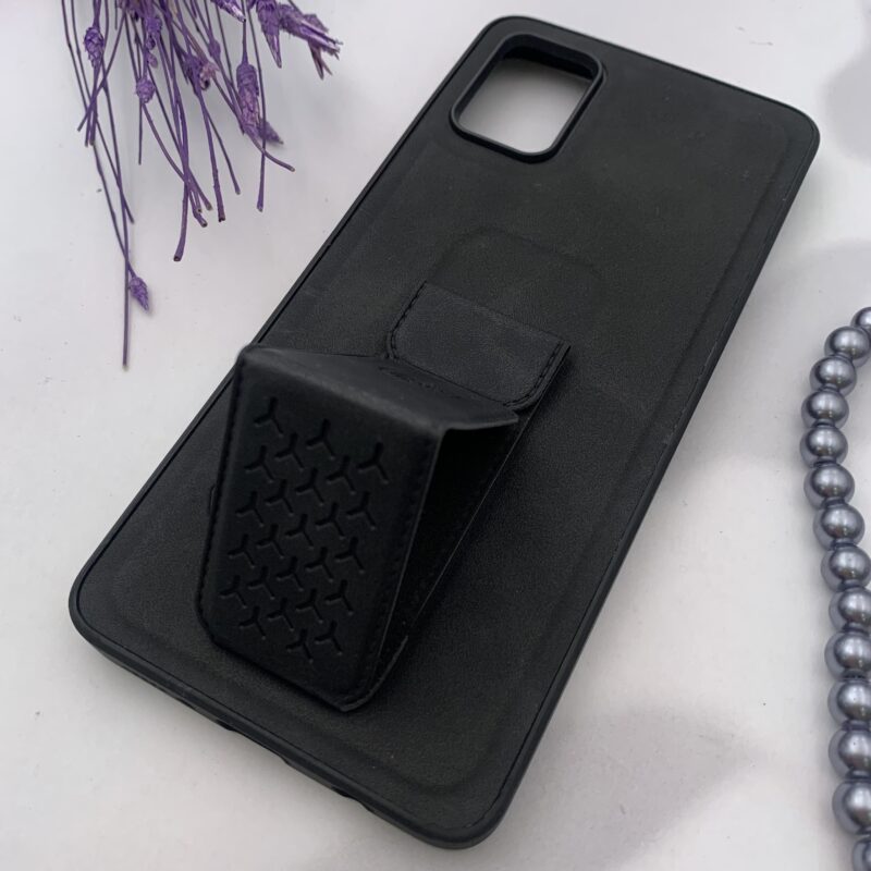 قاب گوشی Galaxy A51 سامسونگ چرمی دوخت دار کلاسیک اورجینال NILLKIN استند شو مشکی کد 75633 - Image 2