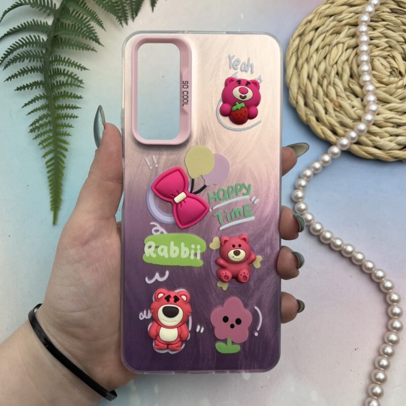 قاب گوشی Huawei Y7A هوآوی SO COOL اطلسی اورجینال عروسکی برجسته متال کد 77825