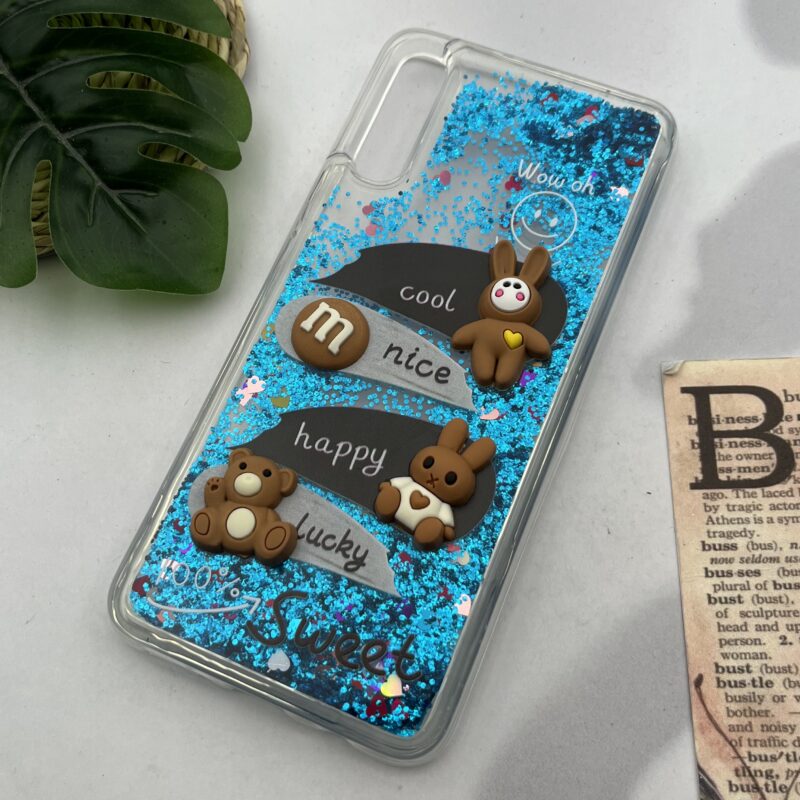 قاب گوشی Galaxy A30S / Galaxy A50S / Galaxy A50 سامسونگ آکواریومی شفاف اکلیلی عروسکی برجسته تدی کد 81811 - Image 2