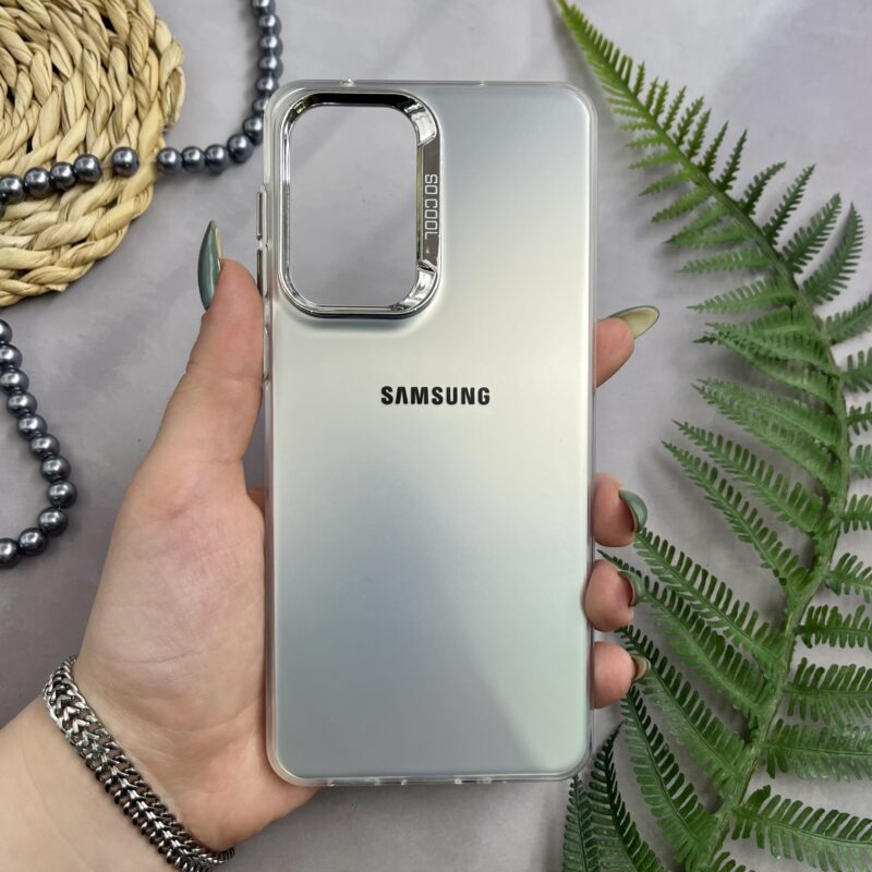 قاب گوشی Galaxy A33 سامسونگ اسپرت SO COOL اورجینال لوگو برجسته لنز متال نقره ای کد 81959