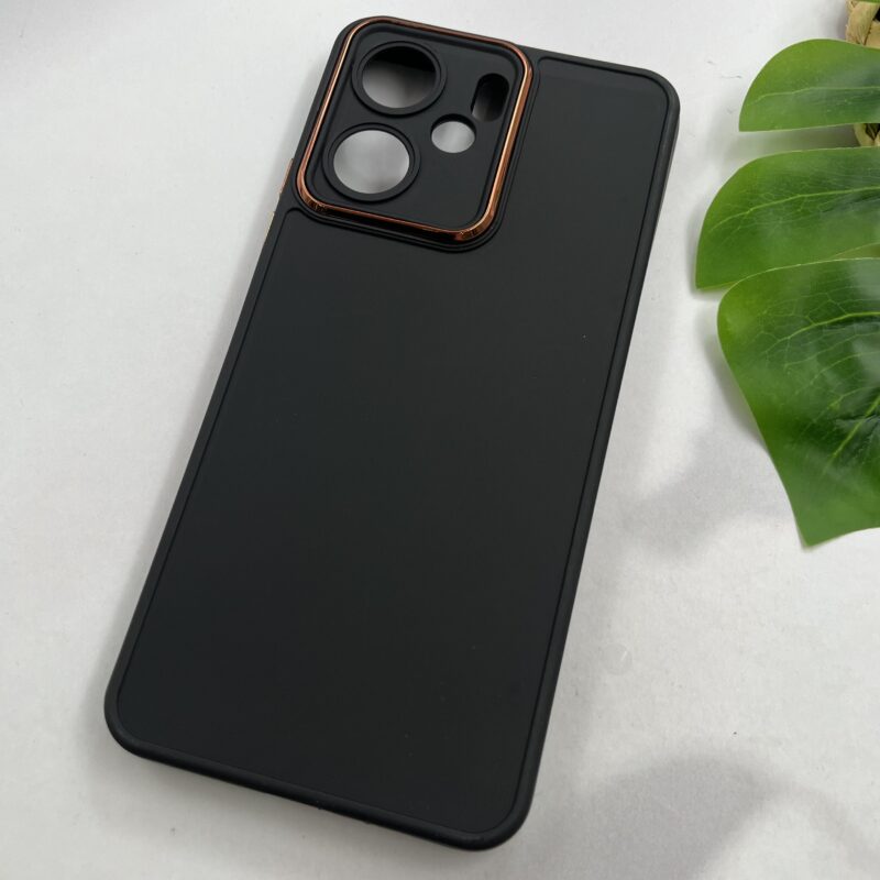 قاب گوشی Redmi 13C / Poco C65 شیائومی سیلیکونی Copper لنز متال طرح ساده مشکی محافظ لنز دار کد 86338 - Image 2