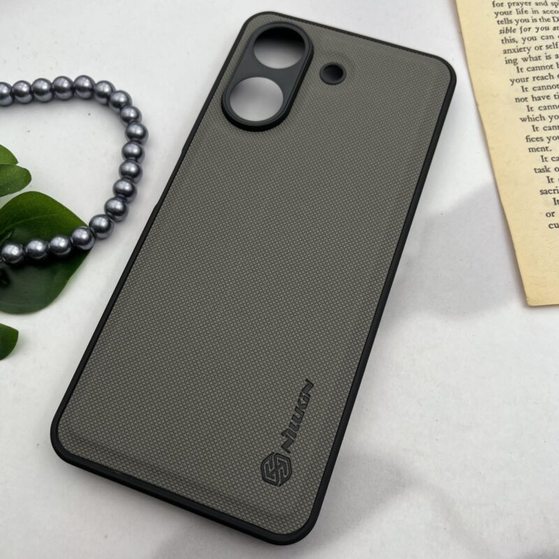 قاب گوشی Redmi 13C / Poco C65 شیائومی نیلکین NILLKIN سوزنی چرمی محافظ لنز دار تیتانیوم کد 88250 - Image 2