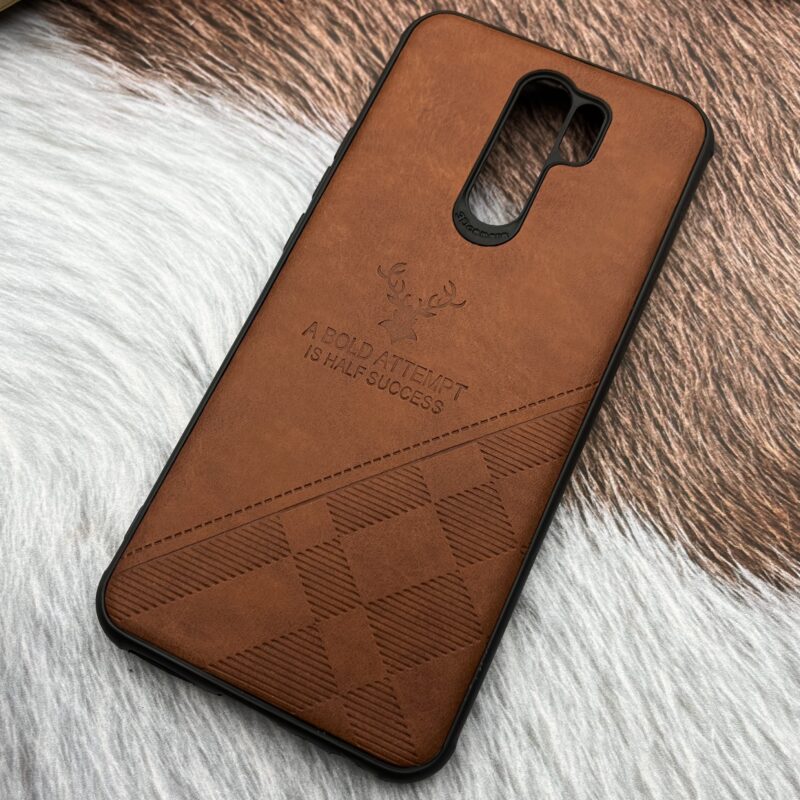 قاب گوشی Redmi 9 / Poco M2 شیائومی چرمی ژله ای طرح گوزنی DEER ایربگ دار قهوه ای کد 94542 - Image 2