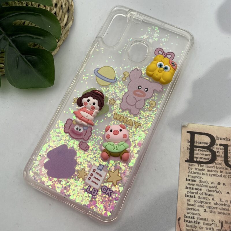 قاب گوشی Galaxy A20 / Galaxy A30 سامسونگ آکواریومی شفاف اکلیلی عروسکی برجسته باب اسفنجی کد 99684 - Image 2