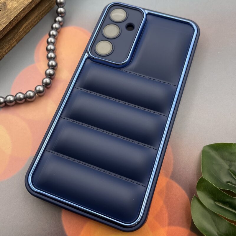قاب گوشی Galaxy S23 FE سامسونگ پافری دور متال اسپرت محافظ لنز دار شیشه ای سرمه ای کد 21893 - Image 2