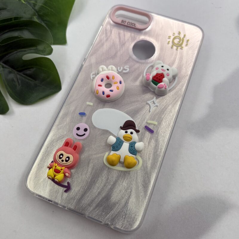 قاب گوشی Huawei Y9 2018 هوآوی SO COOL اطلسی اورجینال عروسکی برجسته متال کد 22559 - Image 2