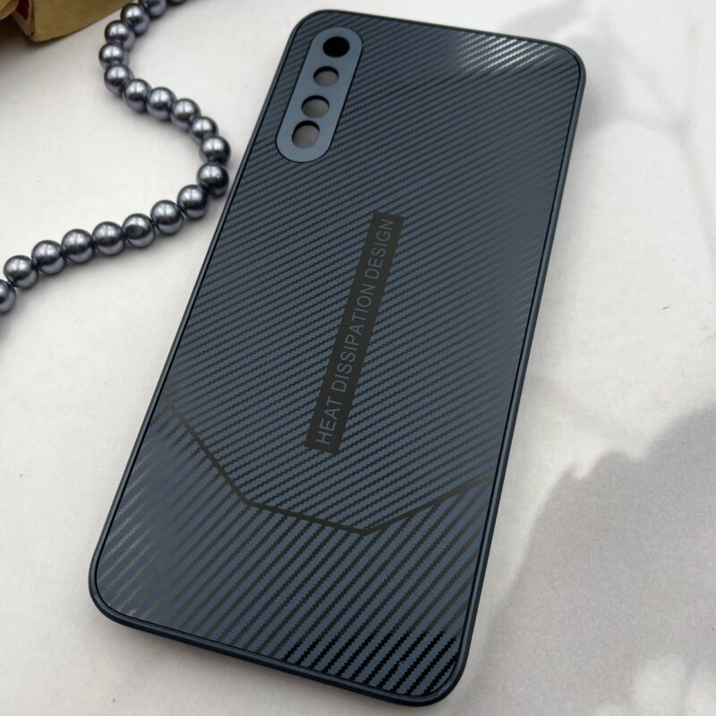 قاب گوشی Galaxy A30S / Galaxy A50S / Galaxy A50 سامسونگ PVD Case طرح کربن اسپرت محافظ لنز دار سرمه ای کد 24885 - Image 2