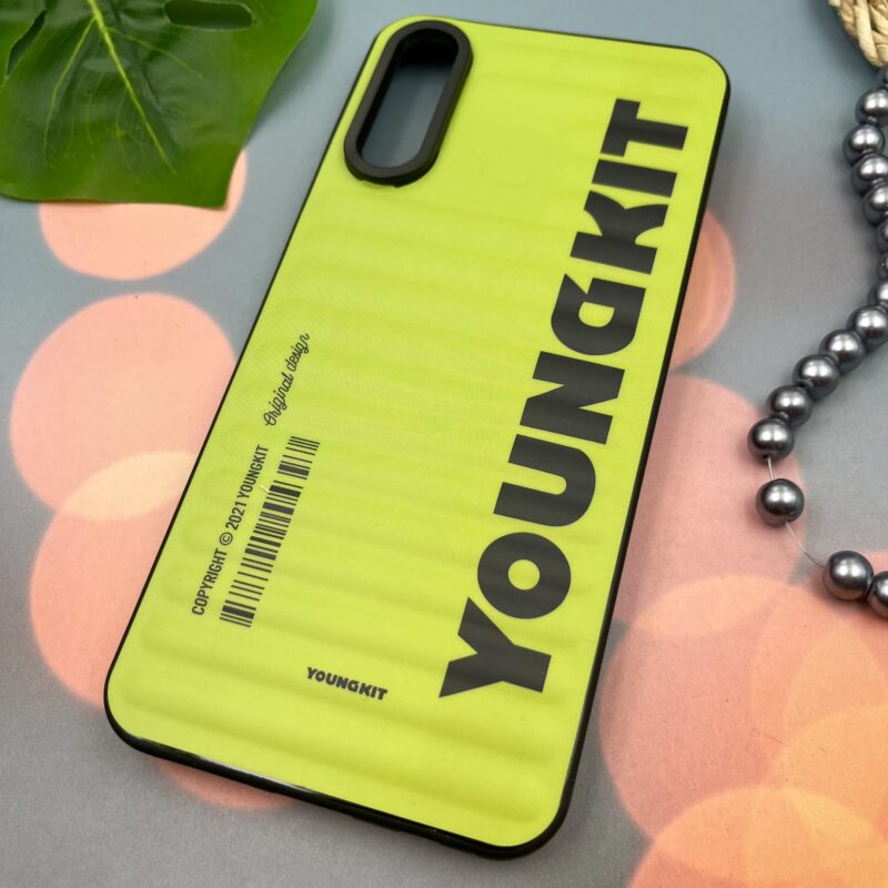 قاب گوشی Galaxy A30S / Galaxy A50S / Galaxy A50 سامسونگ سیلیکونی YOUNGKIT طرح Barcode اسپرت سبز فسفری کد 32453 - Image 2