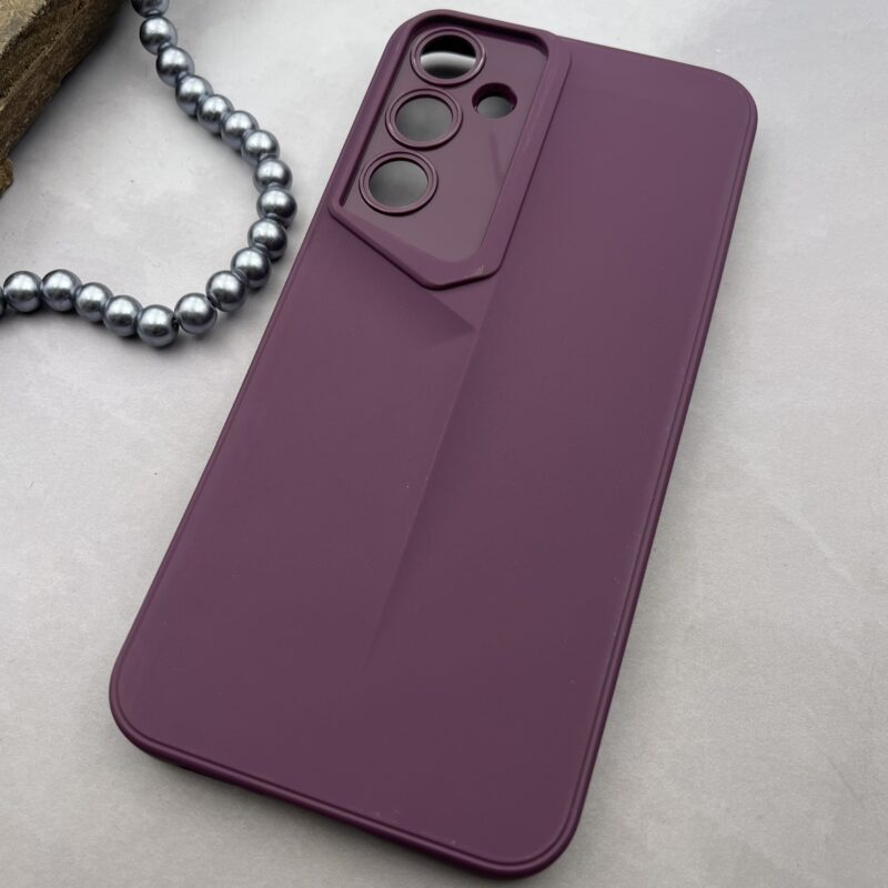 قاب گوشی Galaxy S23 FE سامسونگ سیلیکونی New Sport Design برجسته محافظ لنزدار بنفش کد 35331 - Image 2