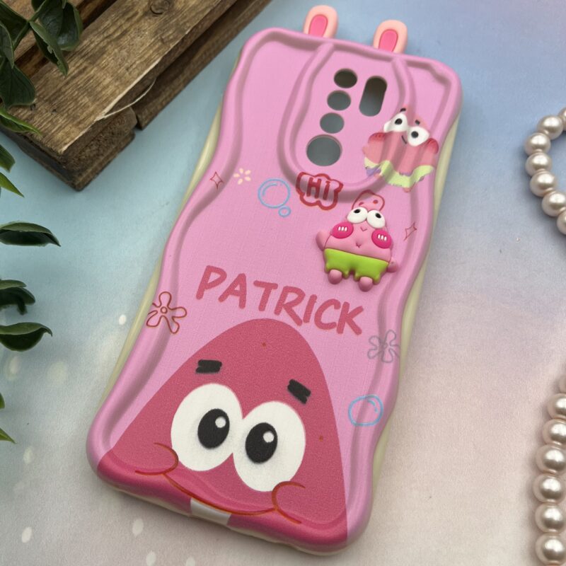 قاب گوشی Redmi 9 / Poco M2 شیائومی عروسکی برجسته گوش دار طرح پاتریک محافظ لنز دار کد 36277 - Image 2