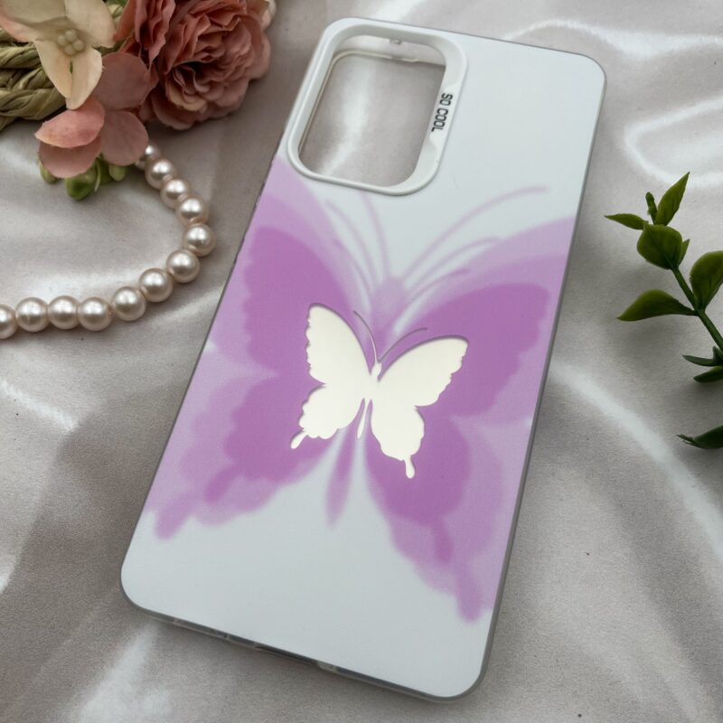 قاب گوشی Galaxy A53 سامسونگ SO COOL اورجینال طرح پروانه صورتی متال کد 49033 - Image 2