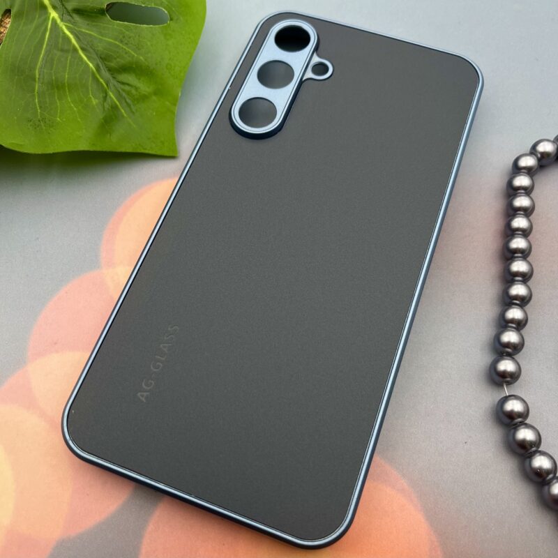 قاب گوشی Galaxy S23 FE سامسونگ PVD AG-GLASS دور سیلیکونی محافظ لنز دار رنگ سرمه ای کد 60141 - Image 2