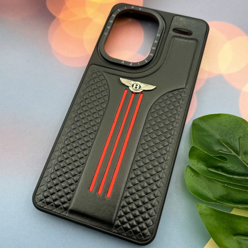 قاب گوشی Redmi Note 13 Pro Plus شیائومی CASETIFY چرم بنتلی Bentley برجسته اسپرت مشکی کد 70921 - Image 2