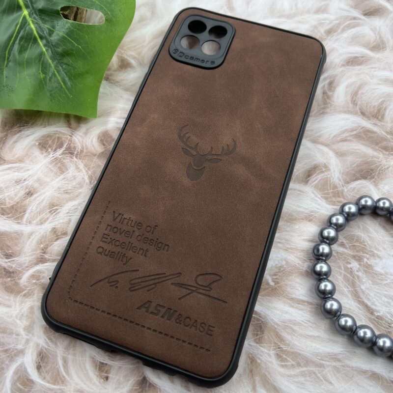 قاب گوشی Galaxy A22 5G سامسونگ چرمی طرح لاماری ASN Case ایربگ دار قهوه ای محافظ لنز دار کد 75617 - Image 2