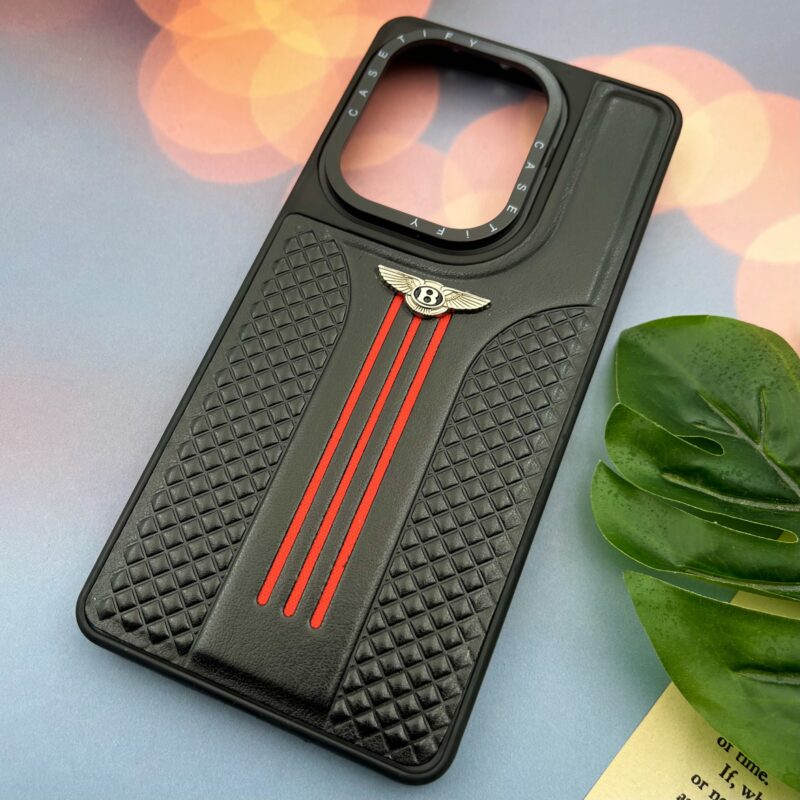 قاب گوشی Redmi Note 13 Pro 4G / Poco M6 Pro 4G شیائومی CASETIFY چرم بنتلی Bentley برجسته اسپرت مشکی کد 80217 - Image 2