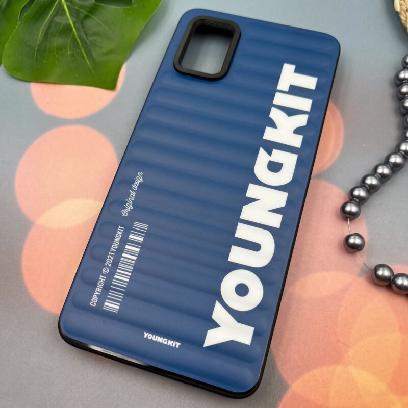 قاب گوشی Galaxy A51 سامسونگ سیلیکونی YOUNGKIT طرح Barcode اسپرت سرمه ای کد 80678 - Image 2