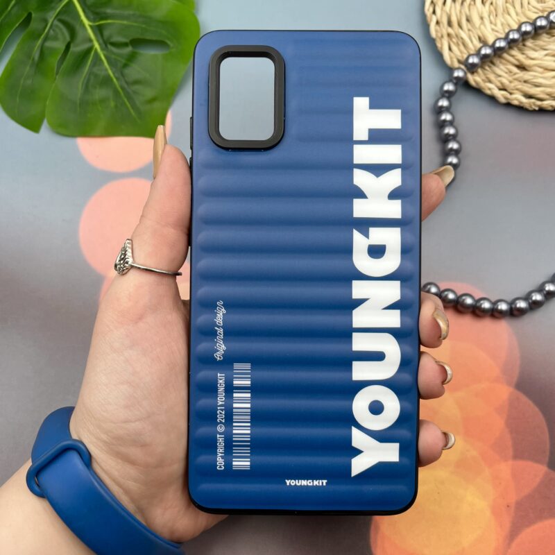قاب گوشی Galaxy A51 سامسونگ سیلیکونی YOUNGKIT طرح Barcode اسپرت سرمه ای کد 80678