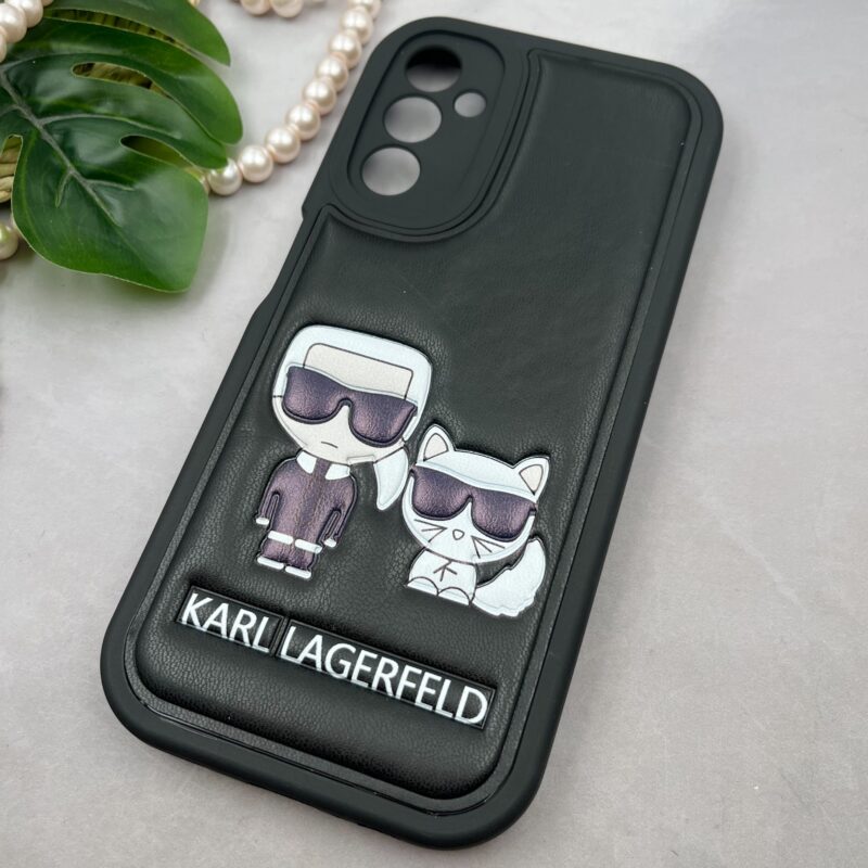 قاب گوشی Galaxy A14 سامسونگ سیلیکونی چرمی بالشتی طرح برجسته KARL کد 81491 - Image 2