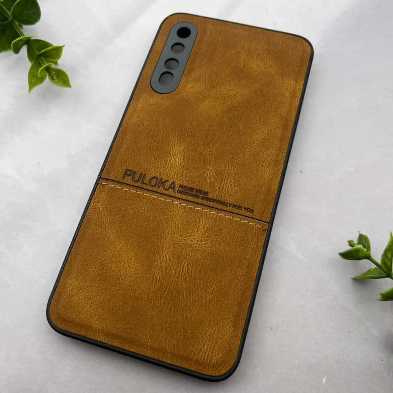 قاب گوشی Galaxy A30S / Galaxy A50S / Galaxy A50 سامسونگ PULOKA اورجینال دوختی محافظ لنز دار عسلی کد 91798 - Image 2