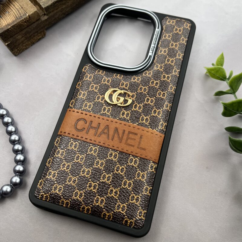 قاب گوشی Redmi Note 13 Pro 4G / Poco M6 Pro 4G شیائومی چرمی CHANEL لوگو برجسته لاکچری قهوه ای کد 94289 - Image 2