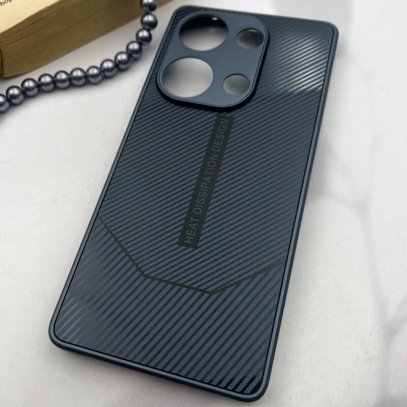 قاب گوشی Redmi Note 13 Pro 4G / Poco M6 Pro 4G شیائومی PVD Case طرح کربن اسپرت محافظ لنز دار سرمه ای کد 94579 - Image 2