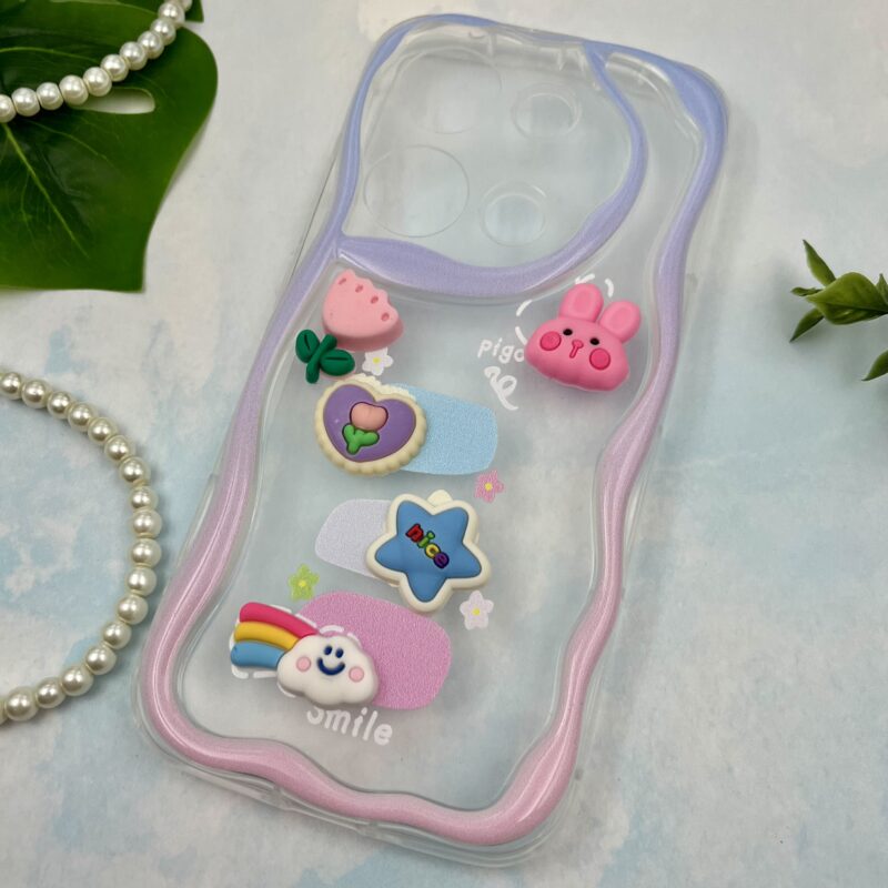 قاب گوشی Redmi Note 13 Pro 4G / Poco M6 Pro 4G شیائومی Baby Case عروسکی برجسته فانتزی شفاف محافظ لنز دار کد 10623 - Image 2