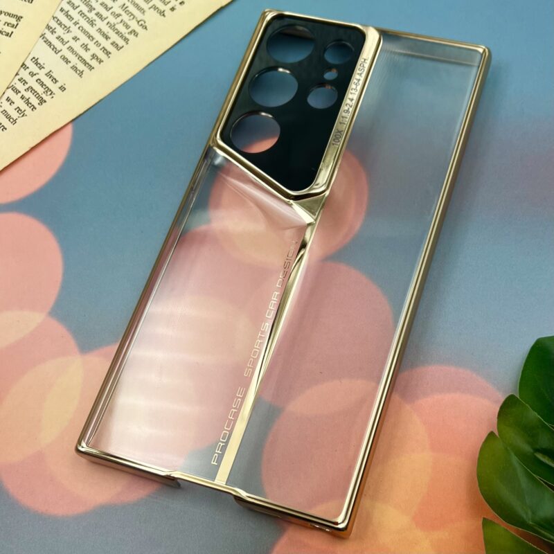 قاب گوشی Galaxy S24 Ultra سامسونگ PROCASE لوکس اورجینال شفاف Sports Design محافظ لنز دار رنگ طلایی کد 11786 - Image 2
