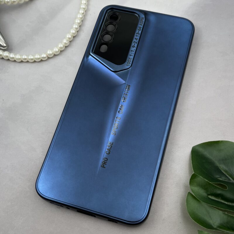 قاب گوشی Galaxy A30S / Galaxy A50S / Galaxy A50 سامسونگ Sport Design برجسته متالیک محافظ لنزدار سرمه ای کد 17418 - Image 2