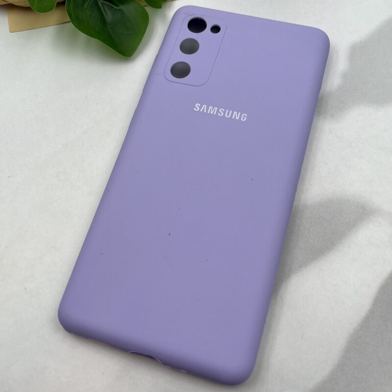 قاب گوشی Galaxy S20 FE سامسونگ سیلیکونی پاک کنی اورجینال داخل پارچه ای محافظ لنز دار رنگ یاسی کد 20041 - Image 2