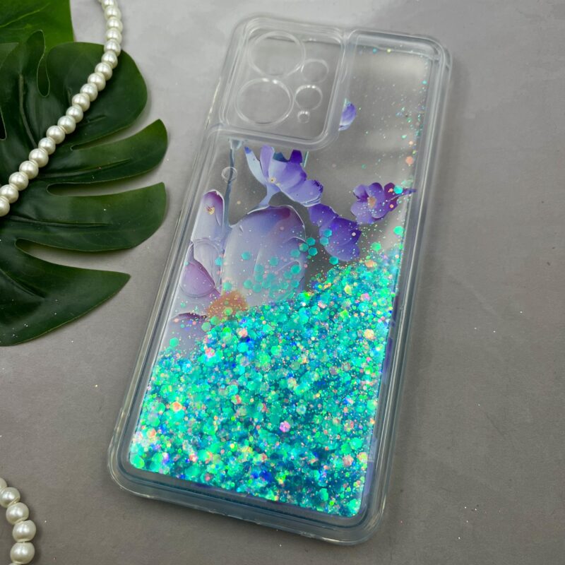قاب گوشی Redmi Note 12 4G شیائومی آکواریومی شفاف اکلیلی محافظ لنز دار طرح گل کد 25190 - Image 2