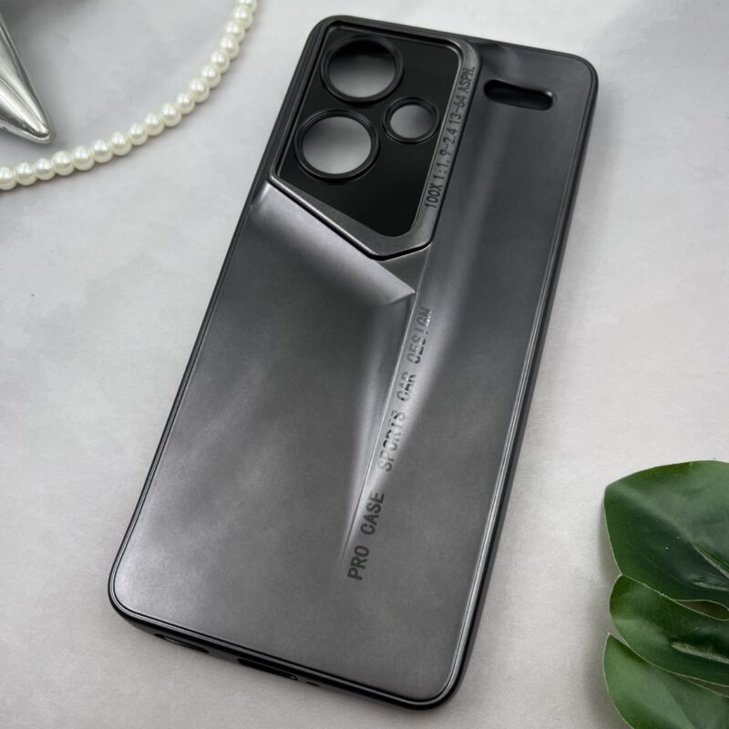 قاب گوشی Redmi Note 13 Pro Plus شیائومی Sport Design برجسته متالیک محافظ لنزدار مشکی کد 27831 - Image 2