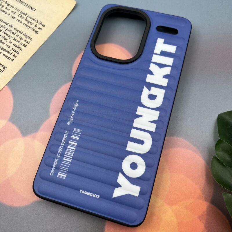 قاب گوشی Redmi Note 13 Pro Plus شیائومی سیلیکونی YOUNGKIT طرح Barcode اسپرت آبی کد 38301 - Image 2