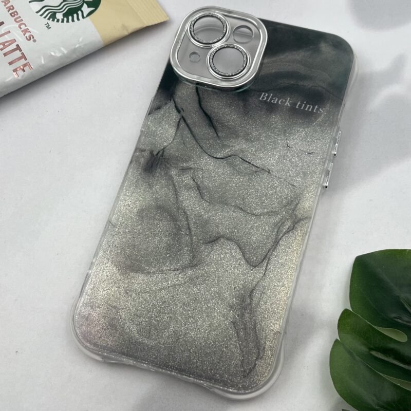 قاب گوشی iPhone 13 آیفون شاین Black tints اکلیلی کهکشانی لوکس ایربگ دار محافظ لنز دور شاین شیشه ای کد 38385 - Image 2