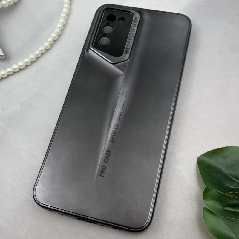 قاب گوشی Galaxy A02S / Galaxy A03S سامسونگ Sport Design برجسته متالیک محافظ لنزدار مشکی کد 38955 - Image 2