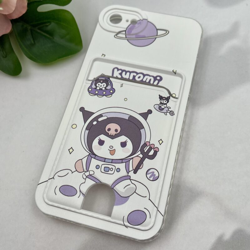قاب گوشی iPhone 7 / iPhone 8 / iPhone SE 2020 / iPhone SE 2022 آیفون جاکارتی طرح فانتزی عروسکی پاستلی طرح گربه کرومی محافظ لنز دار کد 47642 - Image 2