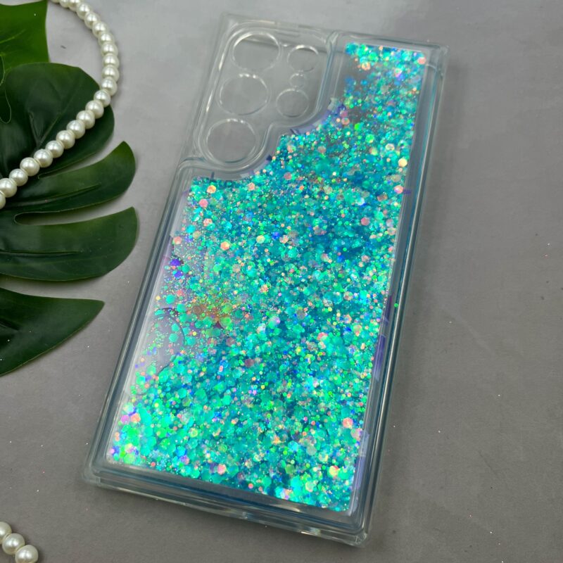 قاب گوشی Galaxy S23 Ultra سامسونگ آکواریومی شفاف اکلیلی محافظ لنز دار طرح گل کد 48354 - Image 2