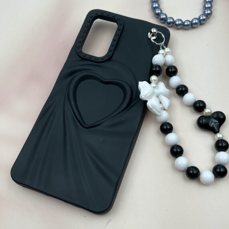 قاب گوشی Galaxy A32 4G سامسونگ دستبندی مرواریدی جدا شونده طرح LOVE برجسته مشکی کد 60719 - Image 2