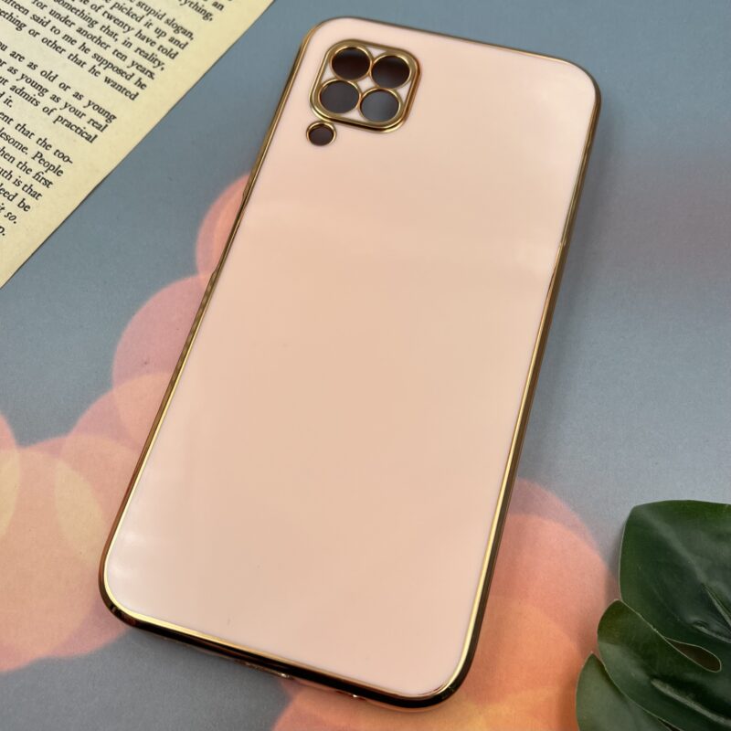 قاب گوشی Huawei Nova 7i هوآوی ژله ای مای کیس طرح Gold Line دور طلایی محافظ لنز دار گلبهی کد 51970 - Image 2