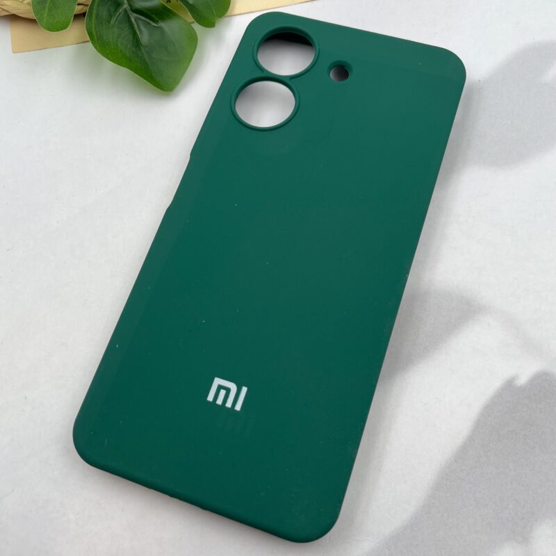 قاب گوشی Redmi 13C / Poco C65 شیائومی سیلیکونی پاک کنی اورجینال داخل پارچه ای محافظ لنز دار رنگ سبز کد 56879 - Image 2