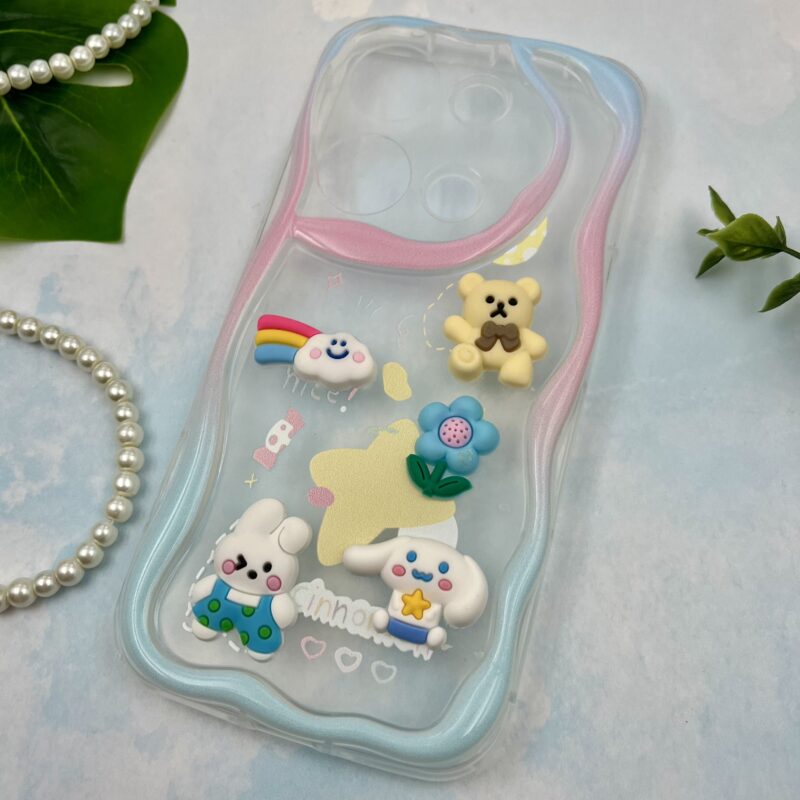 قاب گوشی Redmi Note 13 Pro 4G / Poco M6 Pro 4G شیائومی Baby Case عروسکی برجسته فانتزی شفاف محافظ لنز دار کد 58066 - Image 2