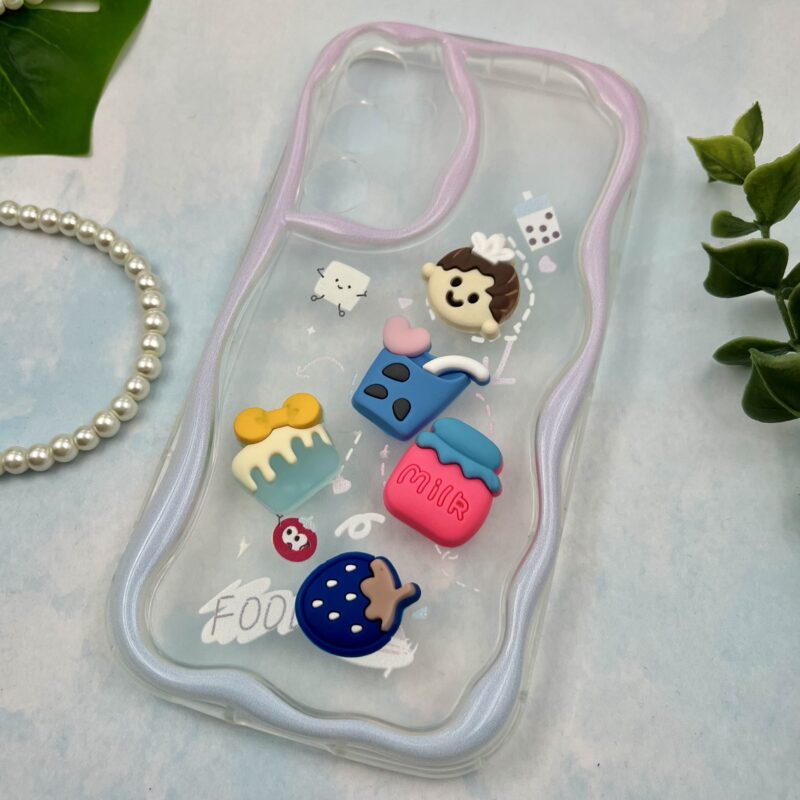 قاب گوشی Galaxy A55 سامسونگ Baby Case عروسکی برجسته فانتزی شفاف محافظ لنز دار کد 68077 - Image 2